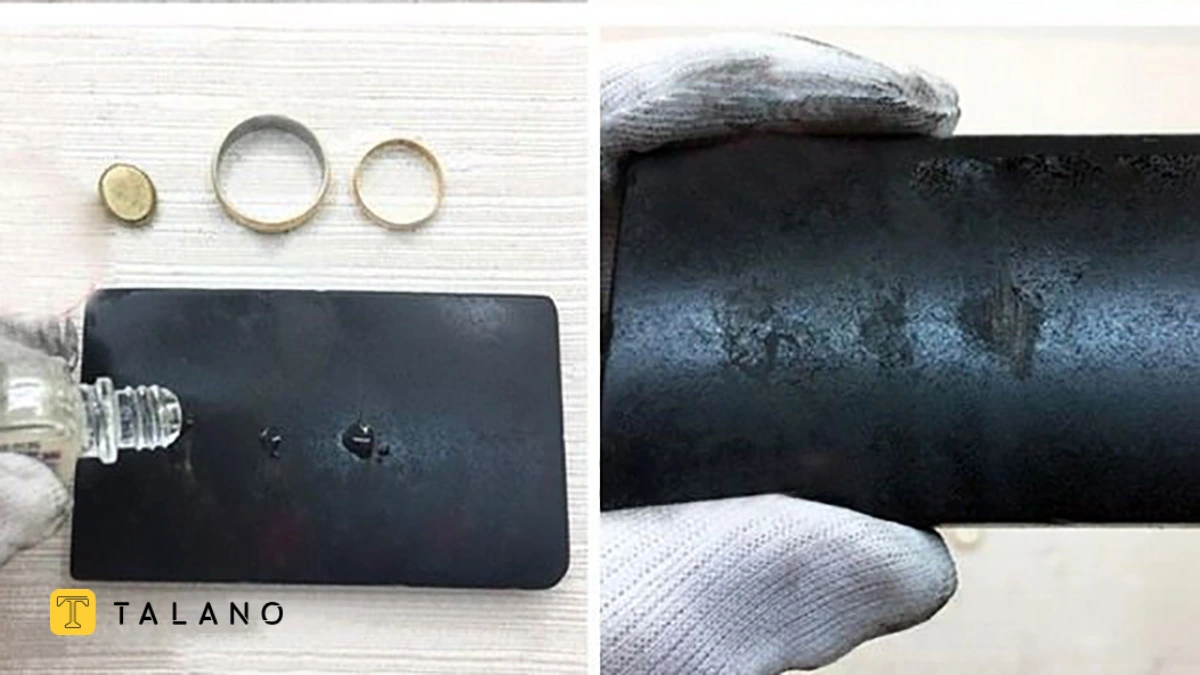 استفاده از سنگ محک و اسید نیتریک