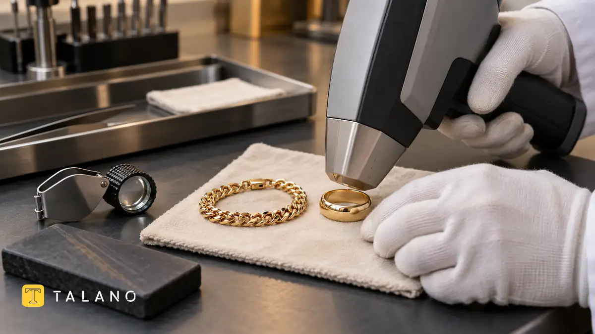 بررسی حرفهای طلا و برنج با دستگاه سنجش فلز
