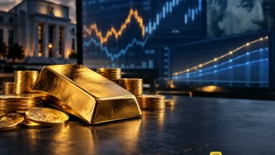 شمش طلا مقابل نمودارهای تورم آمریکا و نرخ بهره