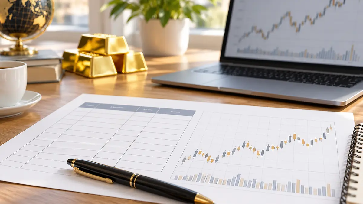 برگه ثبت و ارزیابی نتایج آزمایشی یک استراتژی طلا در فارکس